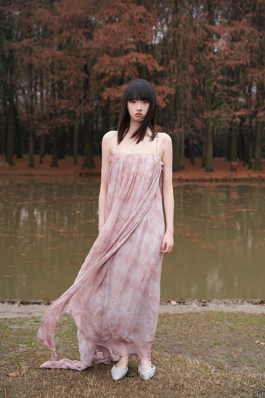 Plant-Dyed Printed Maxi Dress