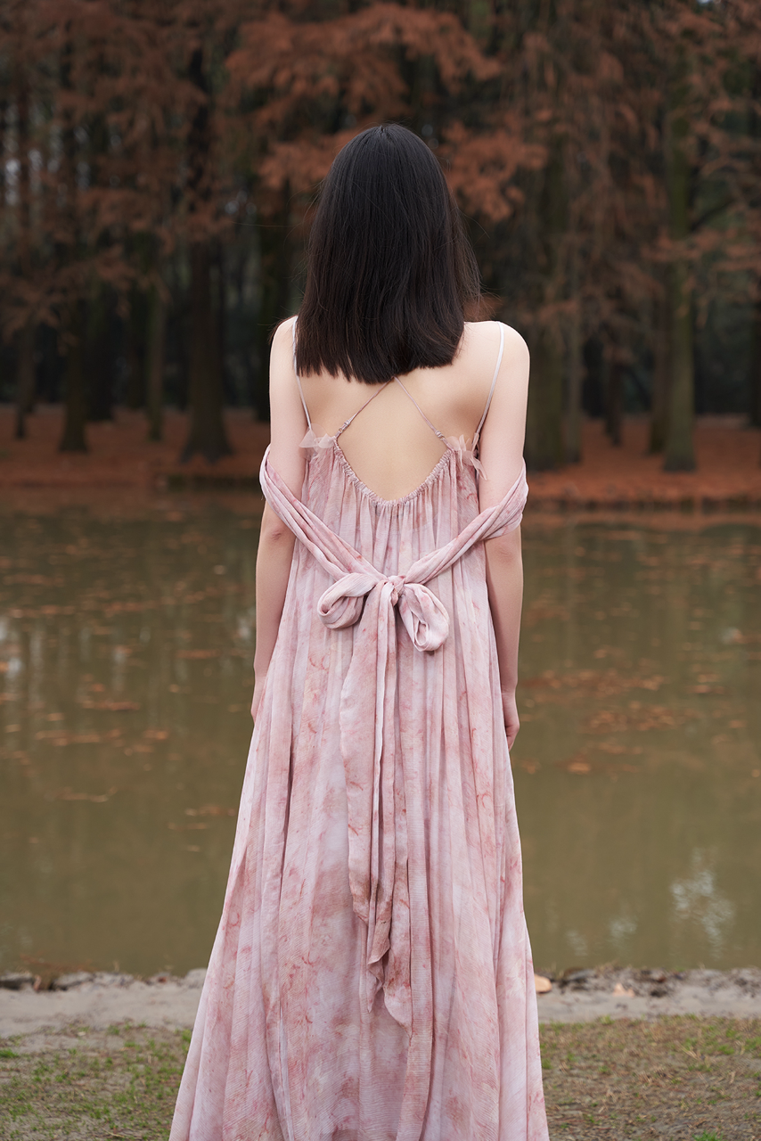 Plant-Dyed Printed Maxi Dress
