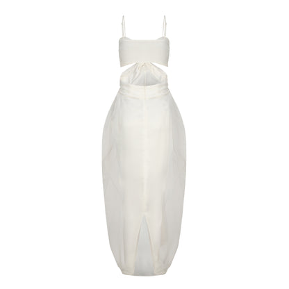 Mist Midi Dress in White