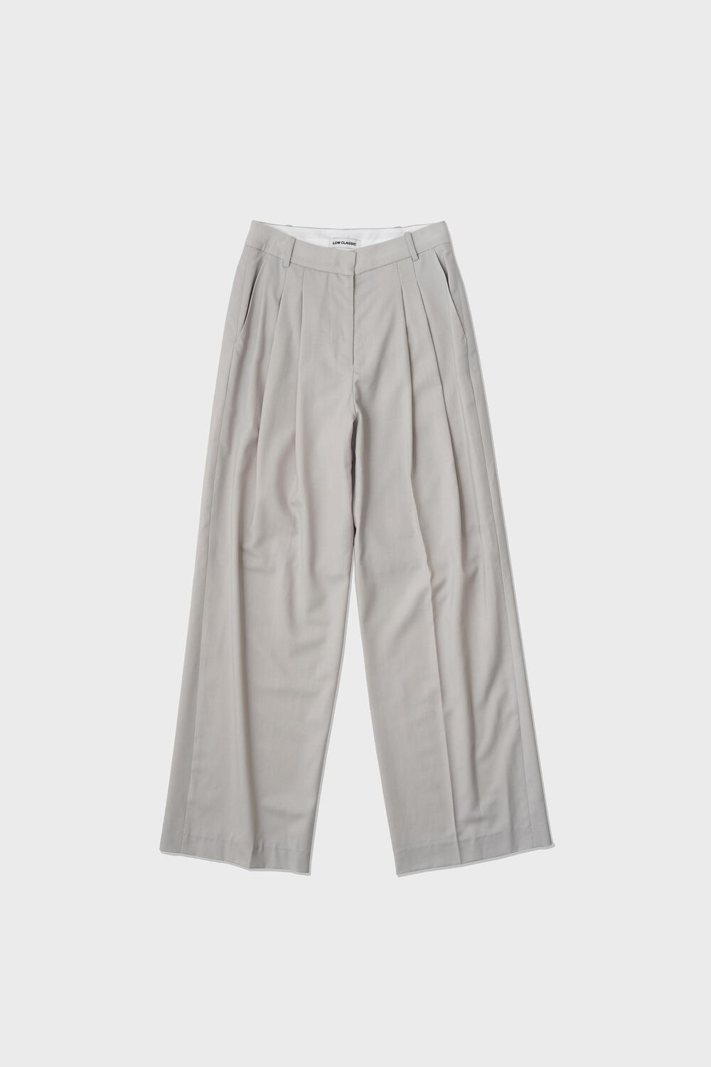 Basic Long Trousers in Light Grey