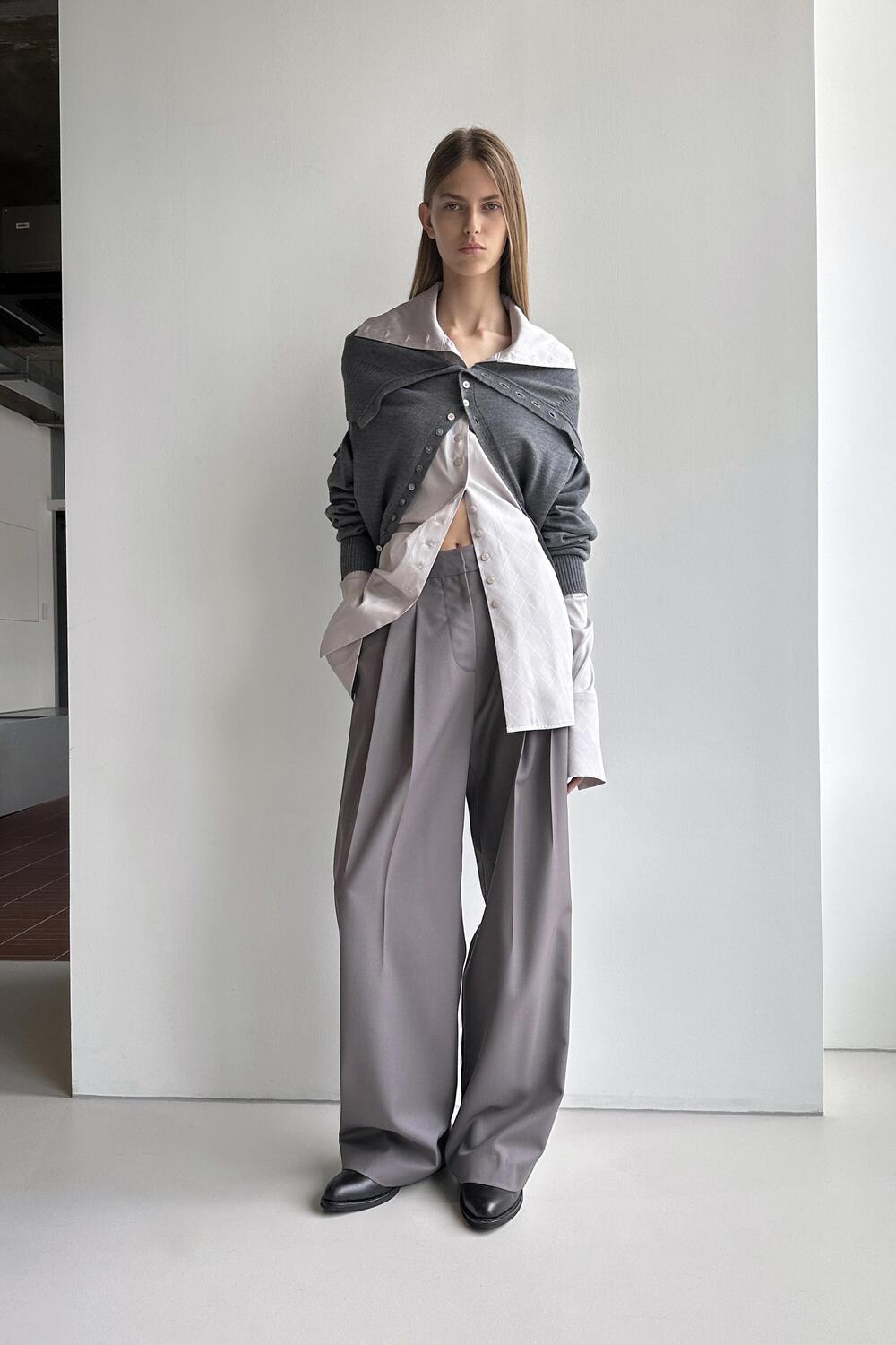 Basic Long Trousers in Purple
