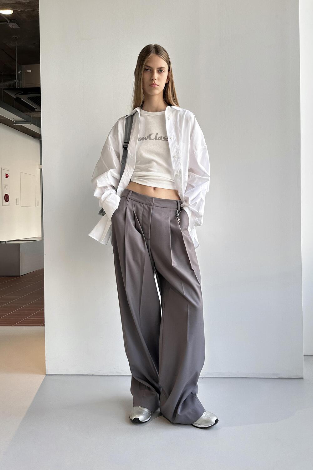 Basic Long Trousers in Purple