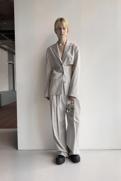 Basic Long Trousers in Light Grey