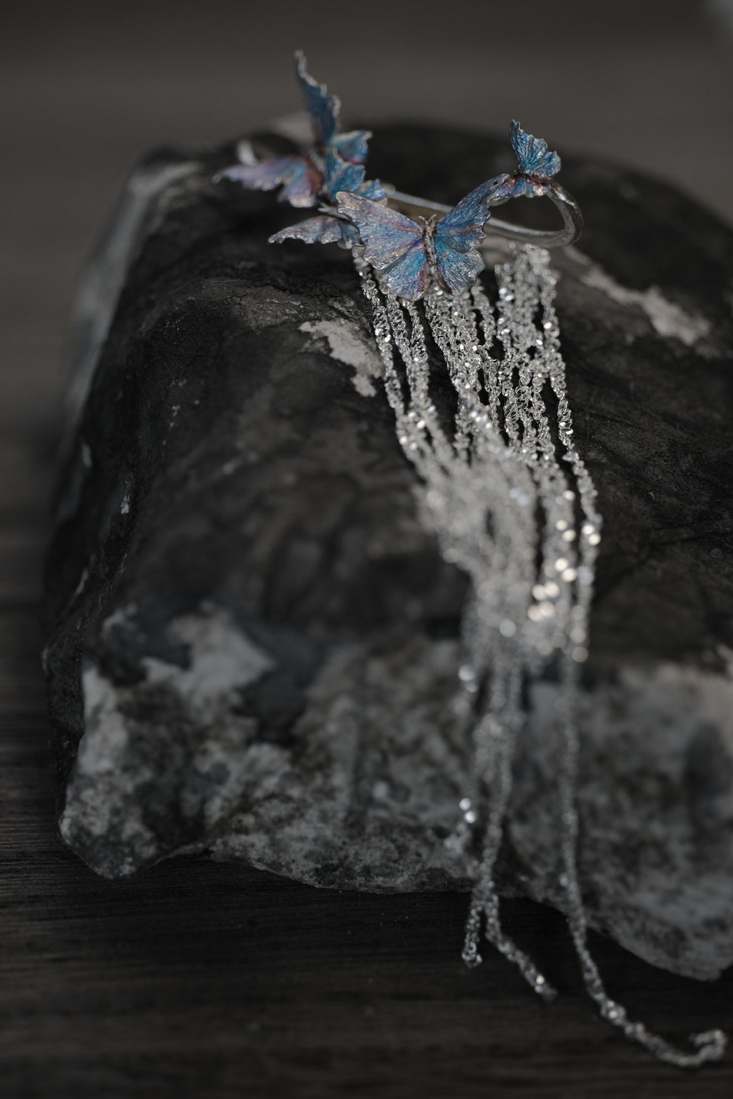 Butterfly Ear Cuff in Blue