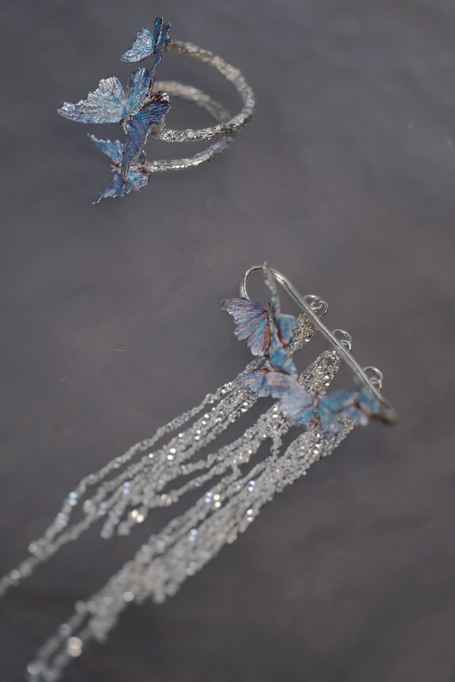 Butterfly Ear Cuff in Blue