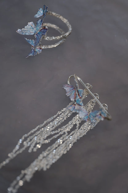 Butterfly Ear Cuff in Blue