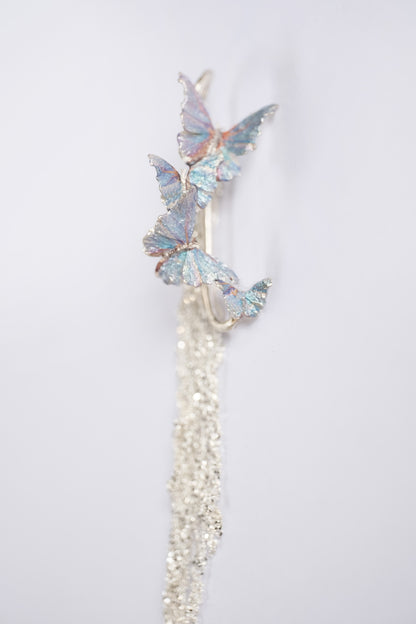Butterfly Ear Cuff in Blue