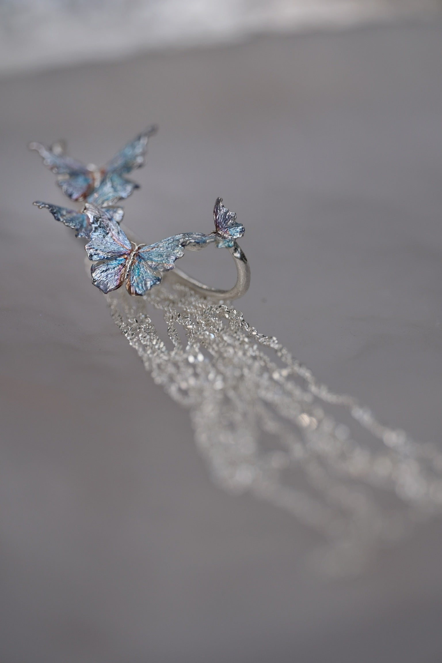 Butterfly Ear Cuff in Blue