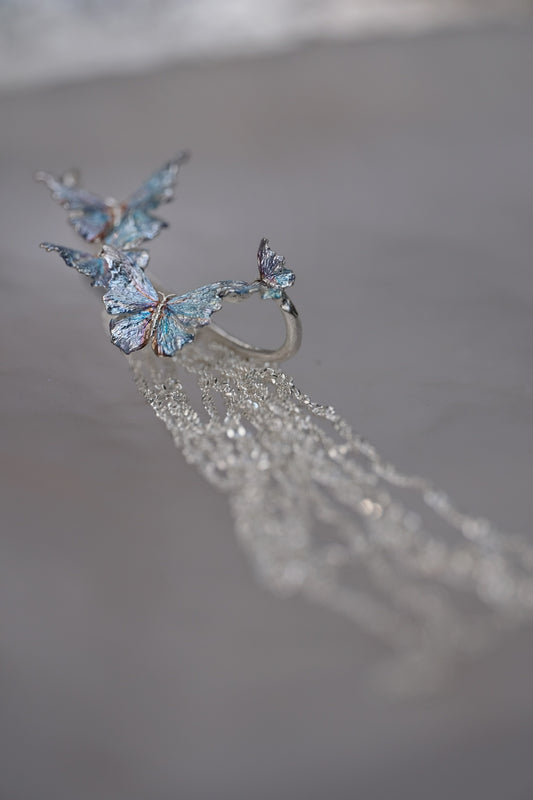 Butterfly Ear Cuff in Blue
