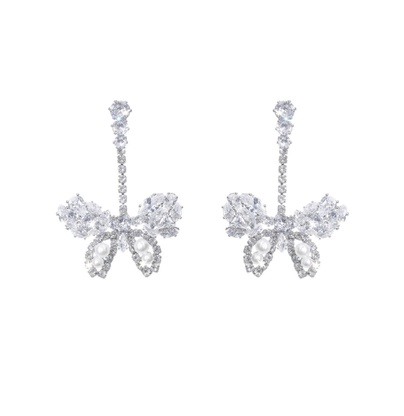 wardrobes by chen butterfly pendant earrings