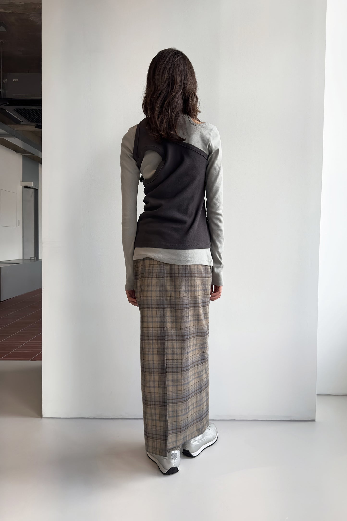 Checked Maxi Skirt