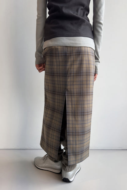 Checked Maxi Skirt