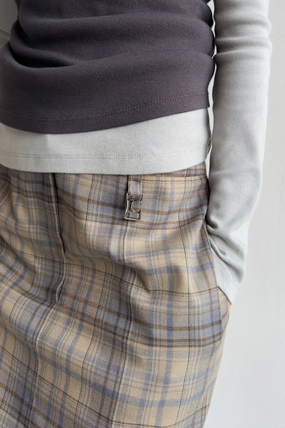Checked Maxi Skirt