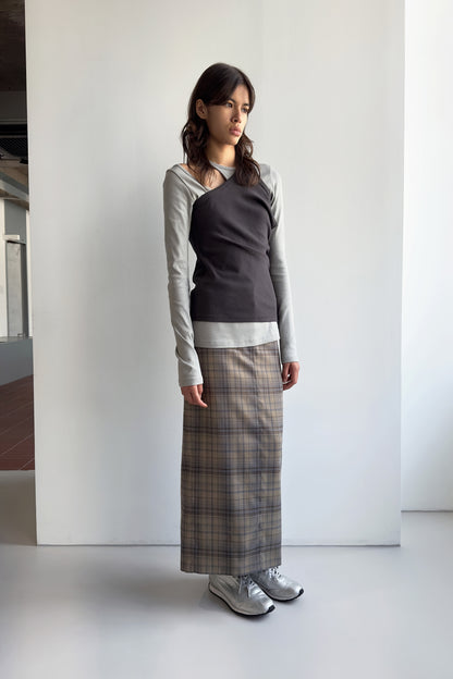 Checked Maxi Skirt