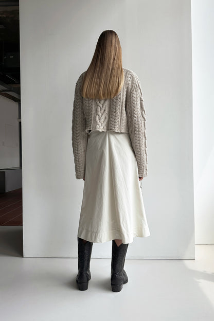 Cropped Pretzel Knit Top