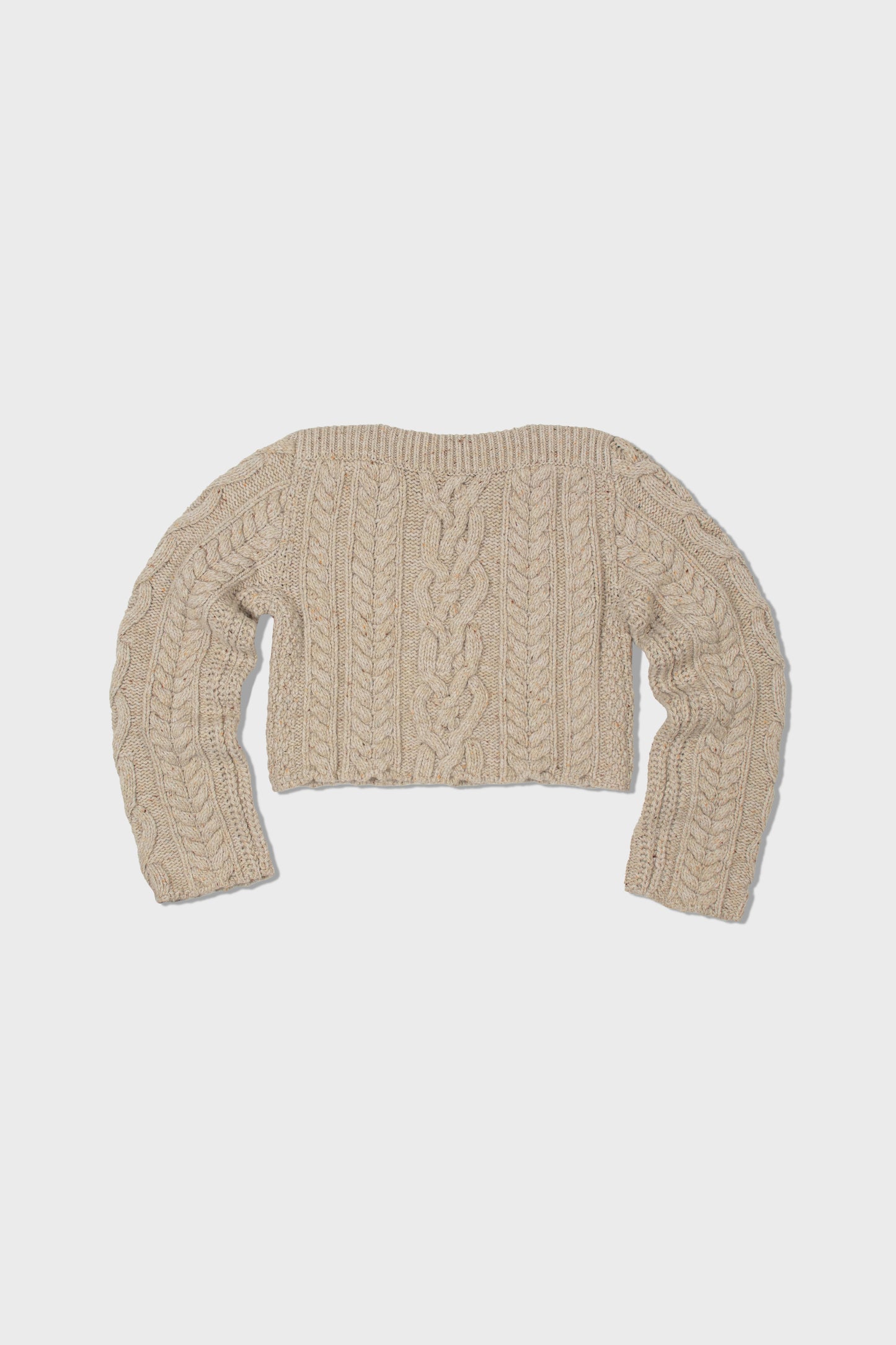 Cropped Pretzel Knit Top