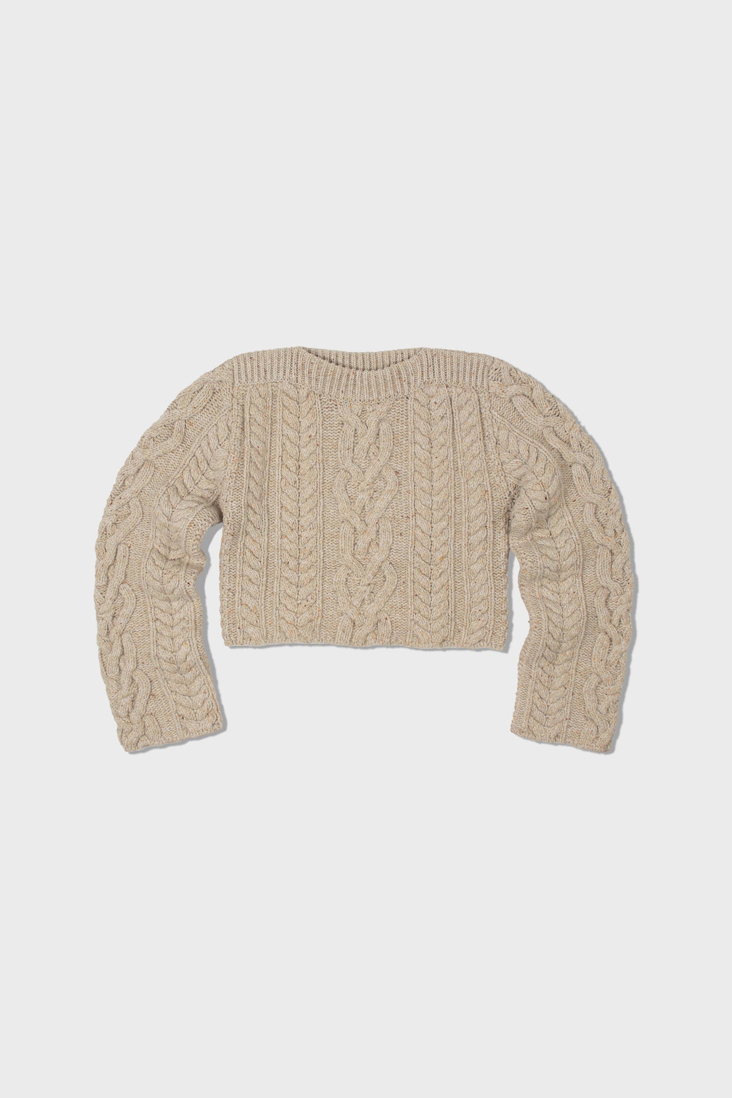Cropped Pretzel Knit Top