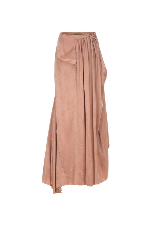 Rose Pleat Midi Skirt